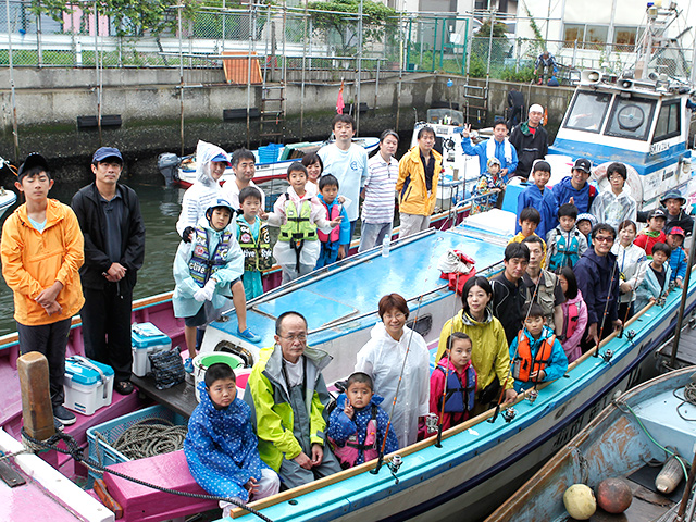 親子沖釣り教室品川三河屋